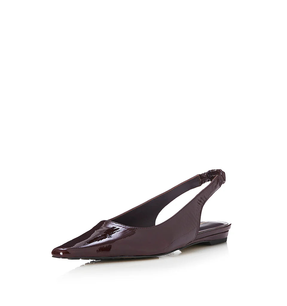 Hazel - Burgundy Crinkle Patent