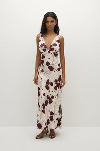 Signe Maxi Dress - Dandelion Floral Bordeaux