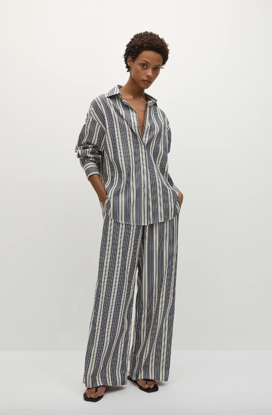 Rena Pant - Antique Navy Stripe