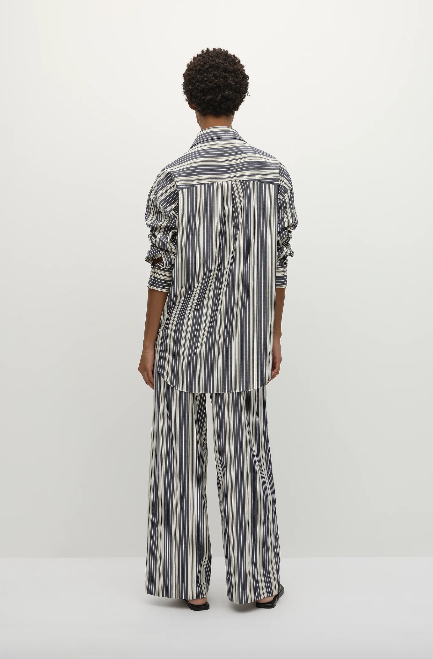 Rena Pant - Antique Navy Stripe