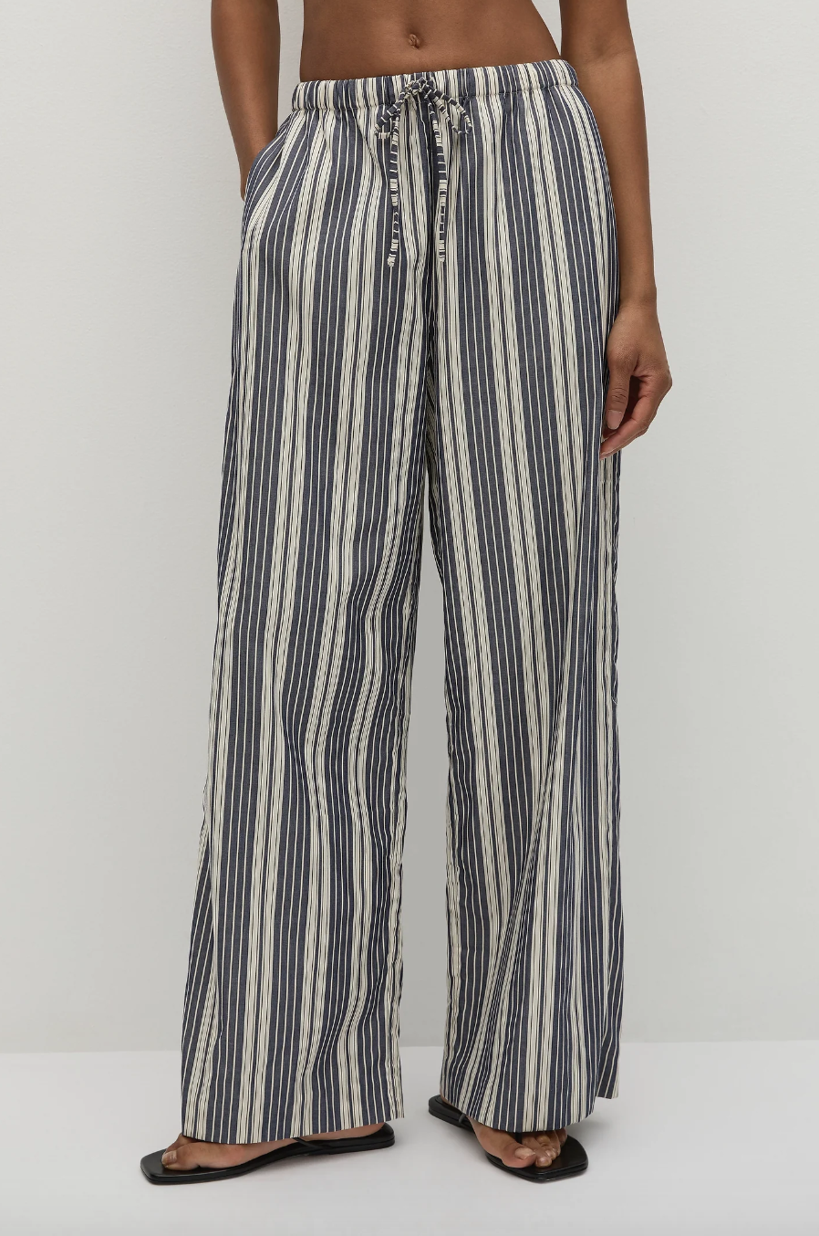 Rena Pant - Antique Navy Stripe