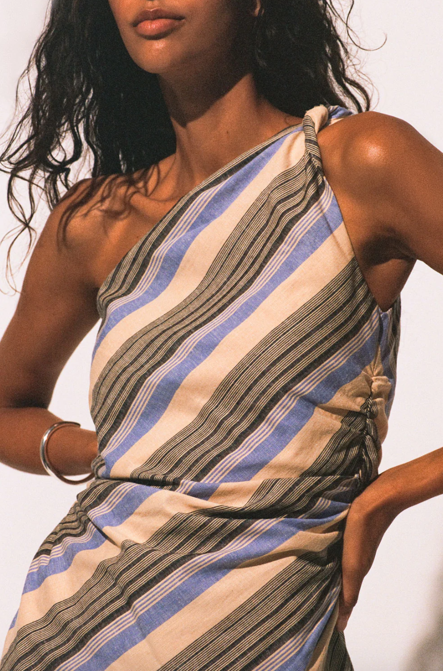 Marga Mini Dress - Marine Stripe
