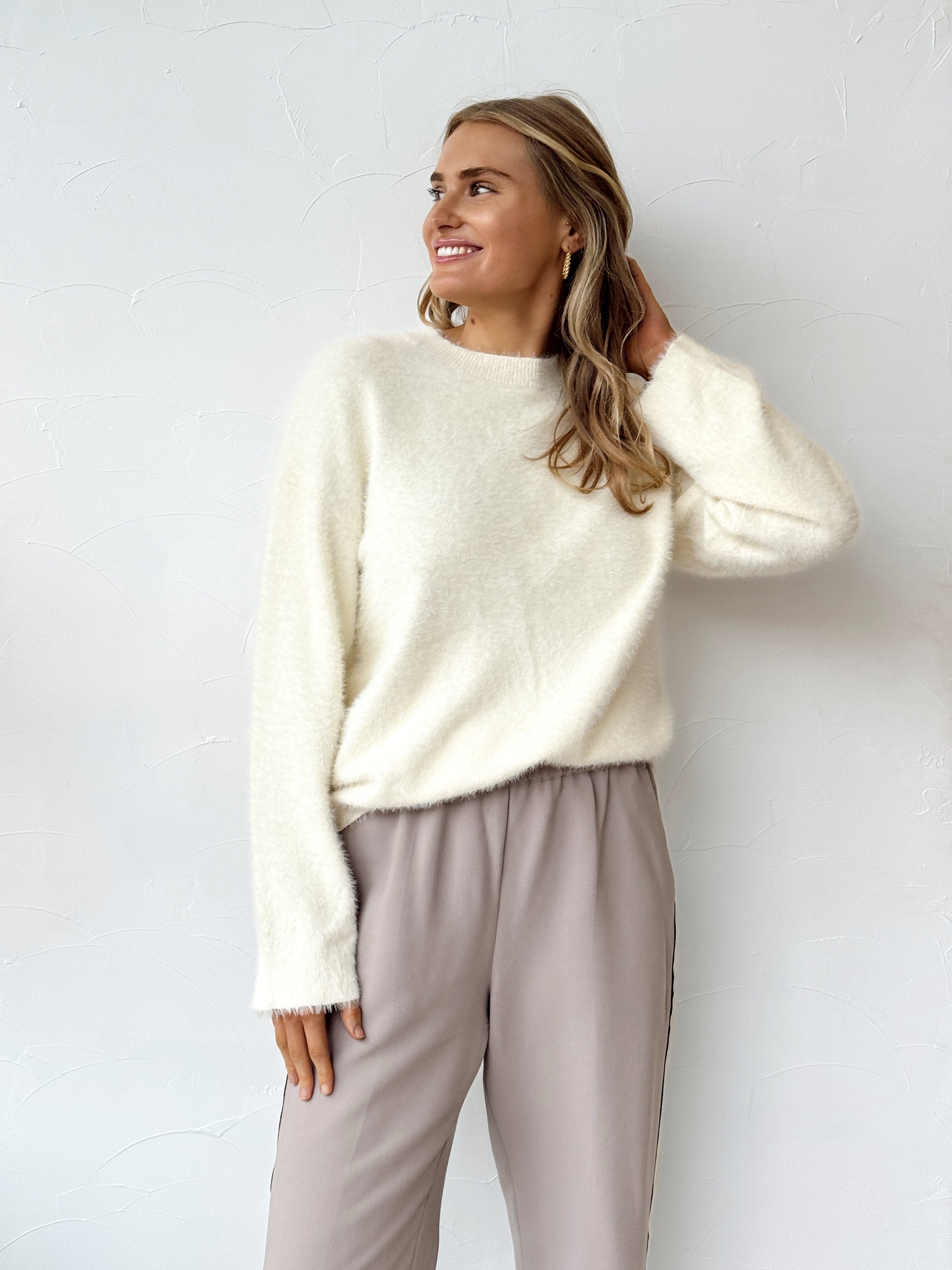Angelina Knit Jumper - White