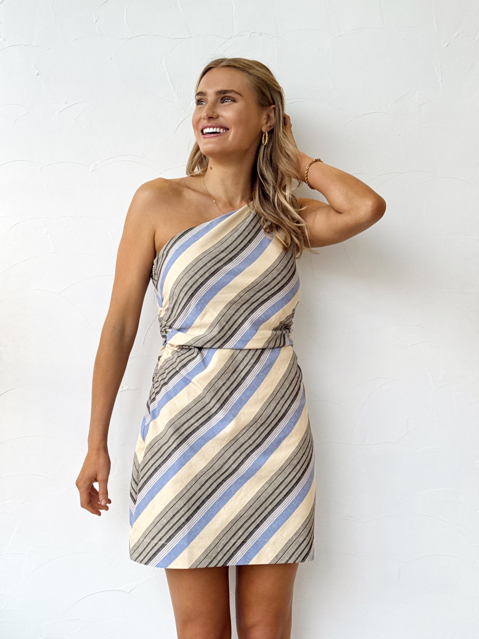 Marga Mini Dress - Marine Stripe