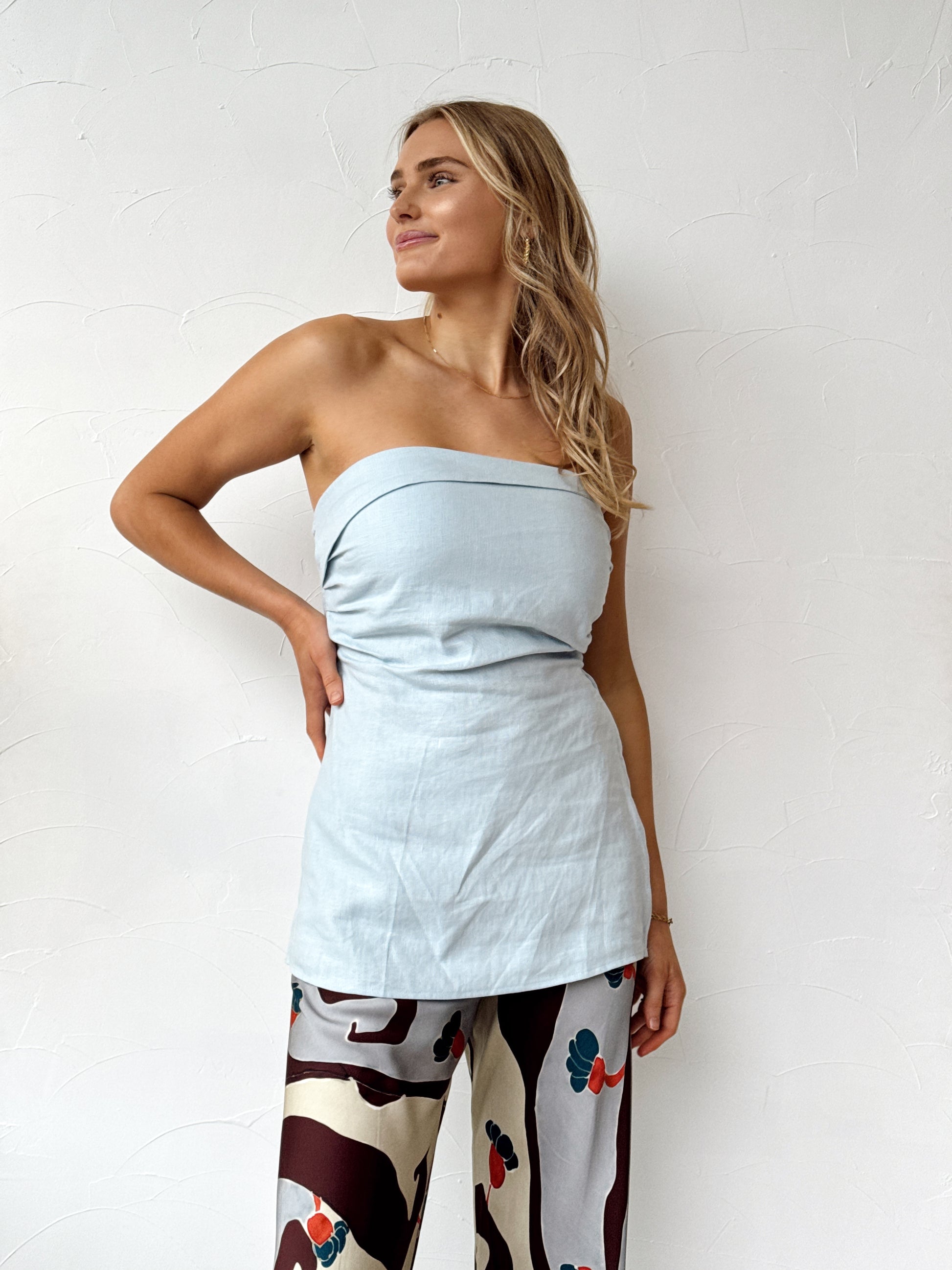 Boe Tunic Top - Sky Blue