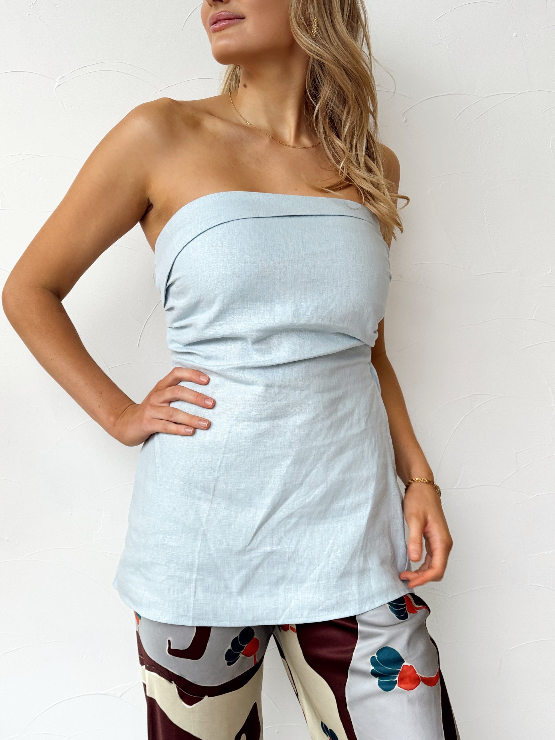 Boe Tunic Top - Sky Blue