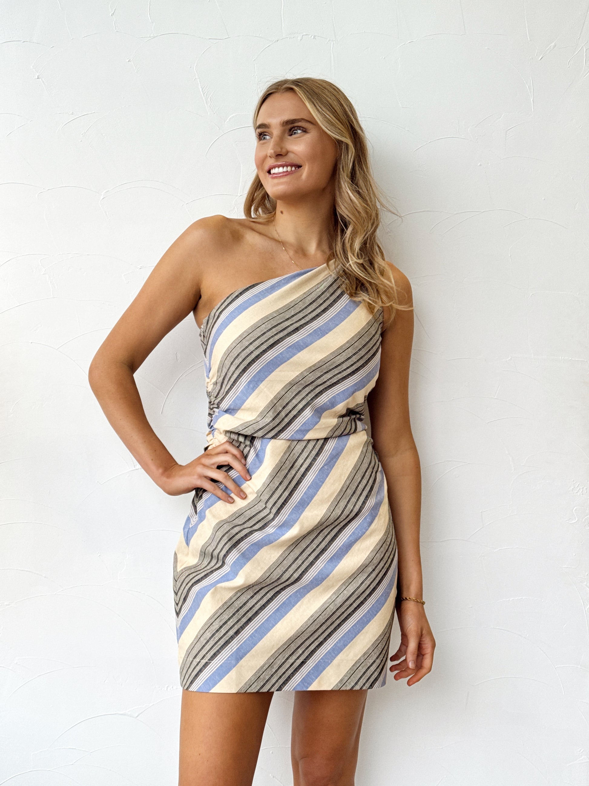 Marga Mini Dress - Marine Stripe