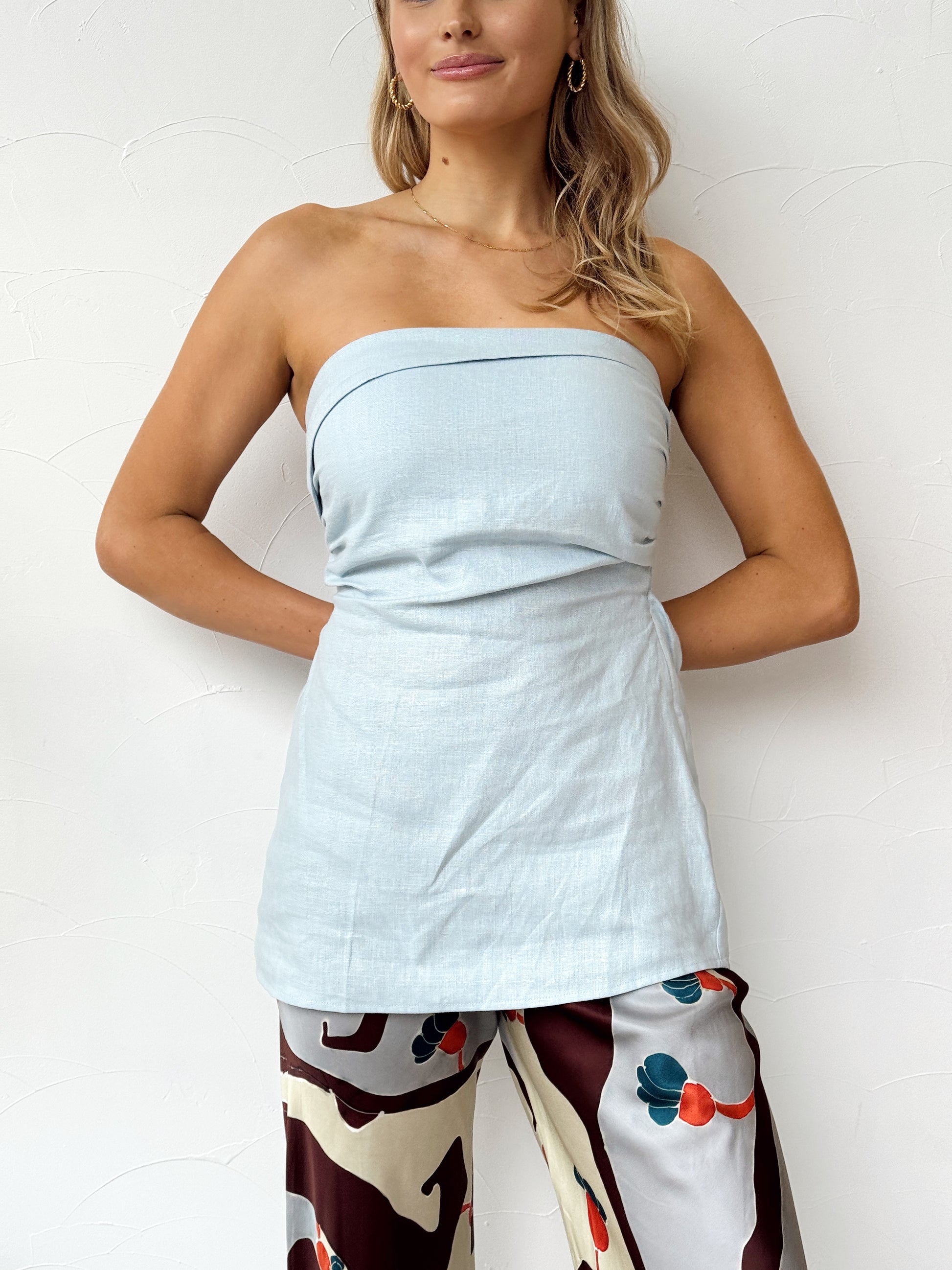 Boe Tunic Top - Sky Blue