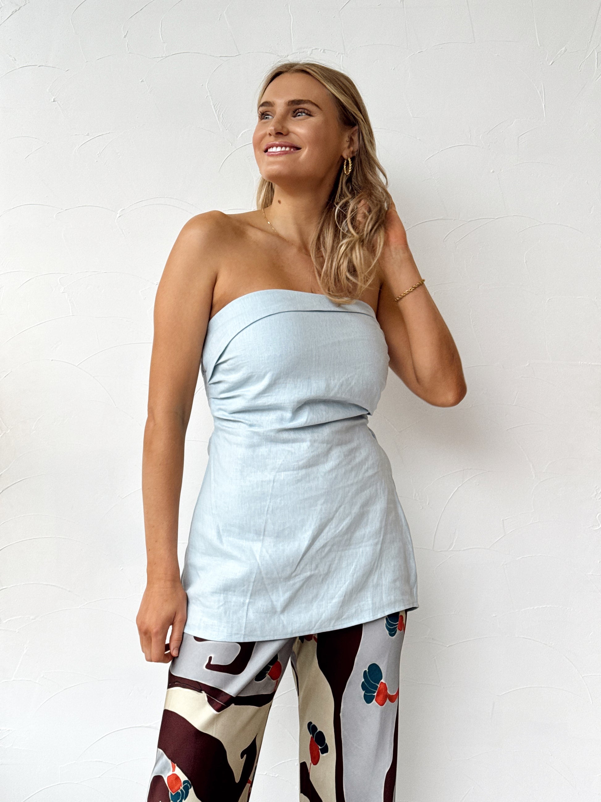 Boe Tunic Top - Sky Blue