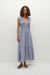 Hedda Maxi Dress - Helle Stripe/Vintage Navy