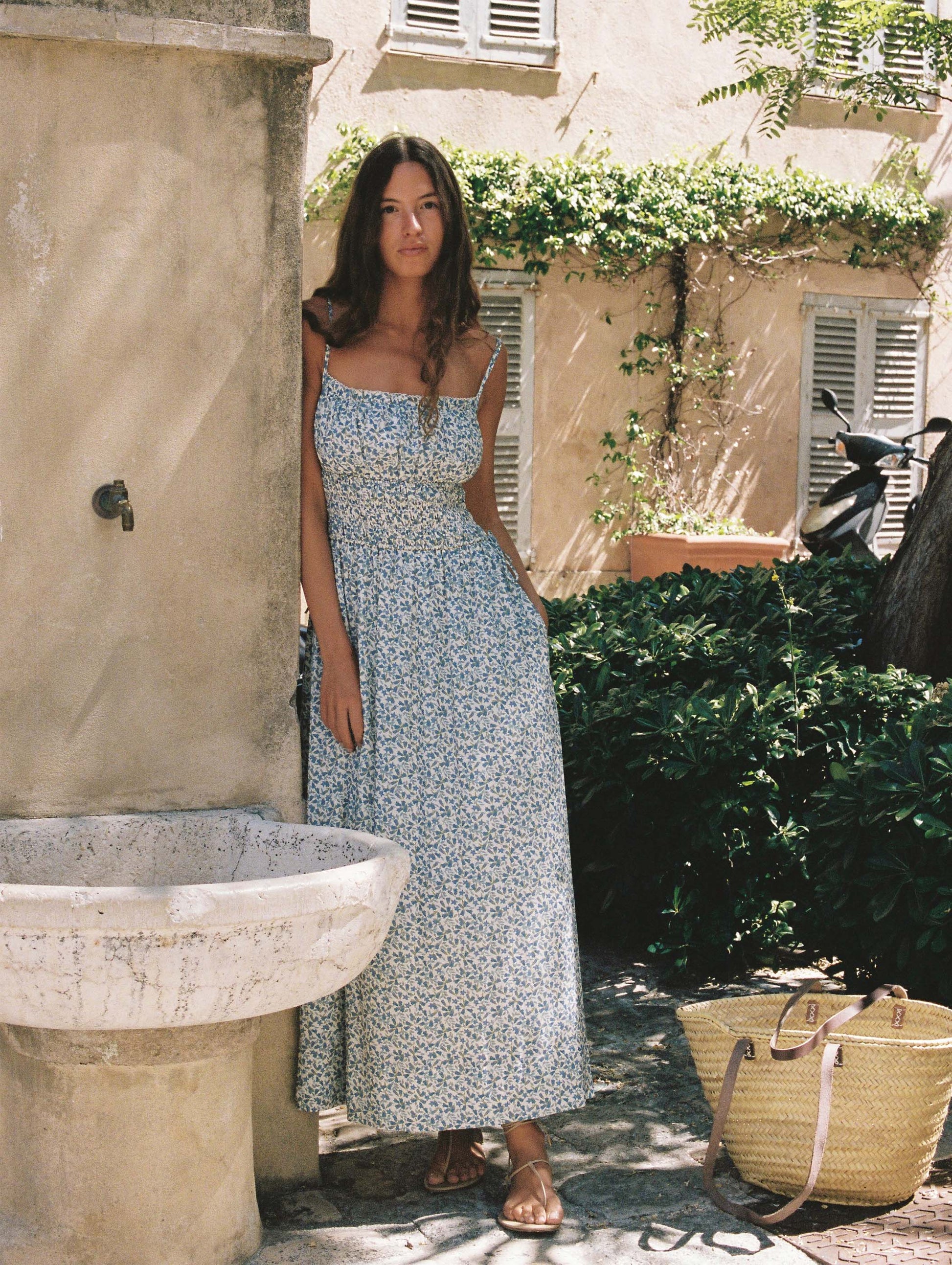 Square Neck Sundress - Bluebell