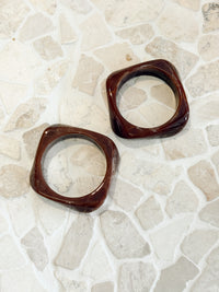 Gigi Resin Bangle - Chocolate