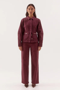 Blaine Denim Jacket - Vino