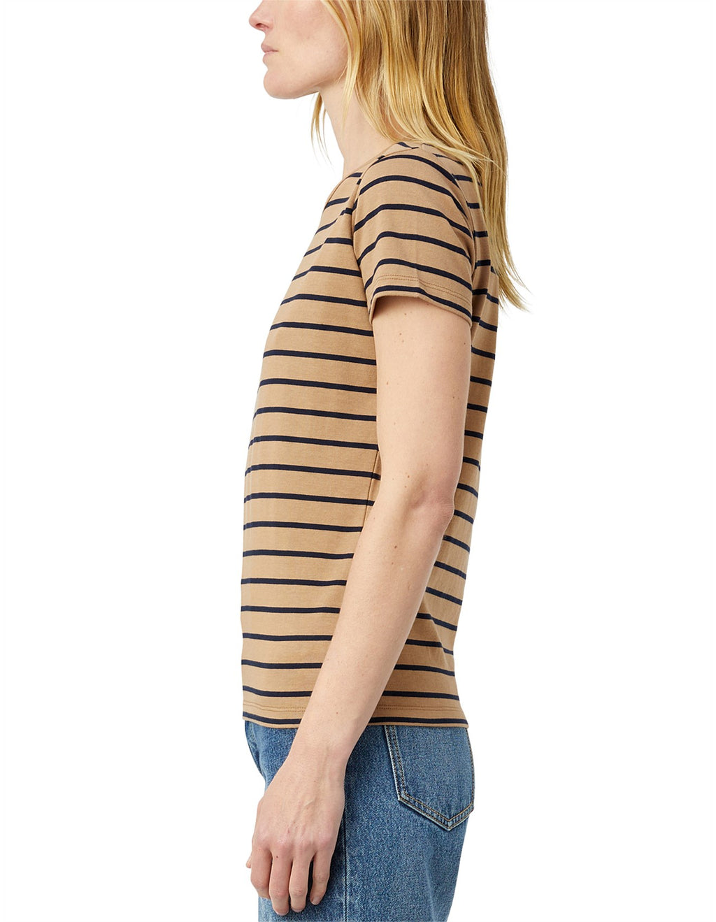 Sora Tee - Tan/Navy