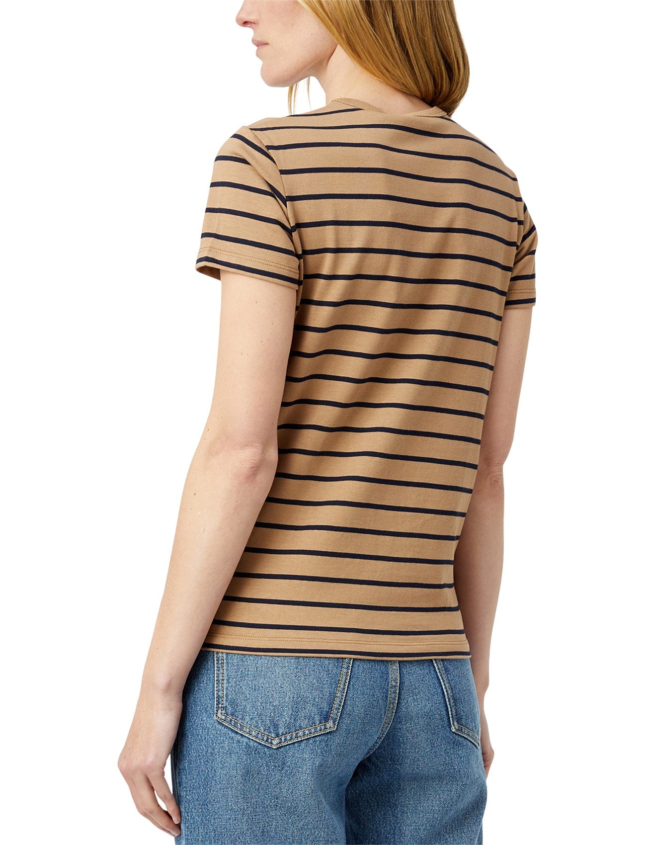 Sora Tee - Tan/Navy