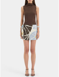 Lola Tie Mini Skirt - Fiorello Verde