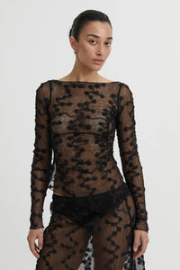 Giselle Lace Top - Black