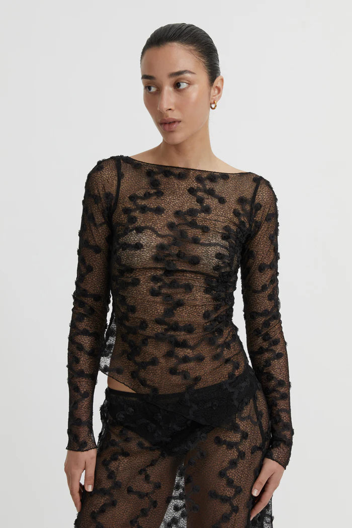 Giselle Lace Top - Black