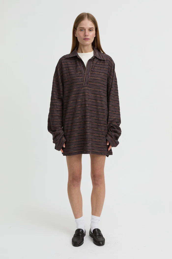 Wynn Polo Top - Burgundy