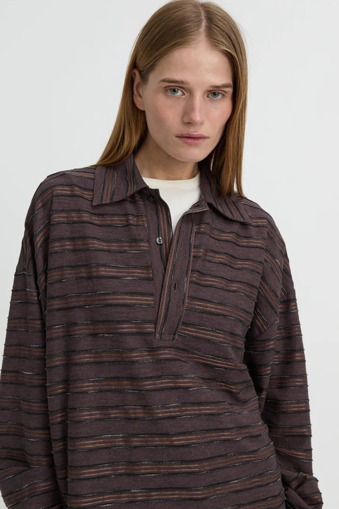 Wynn Polo Top - Burgundy