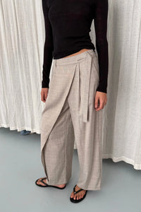 Calla Pant - Taupe Plaid