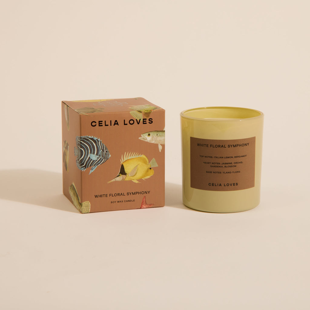 White Floral Symphony Candle