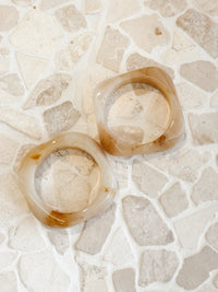 Gigi Resin Bangle - Cream Tort