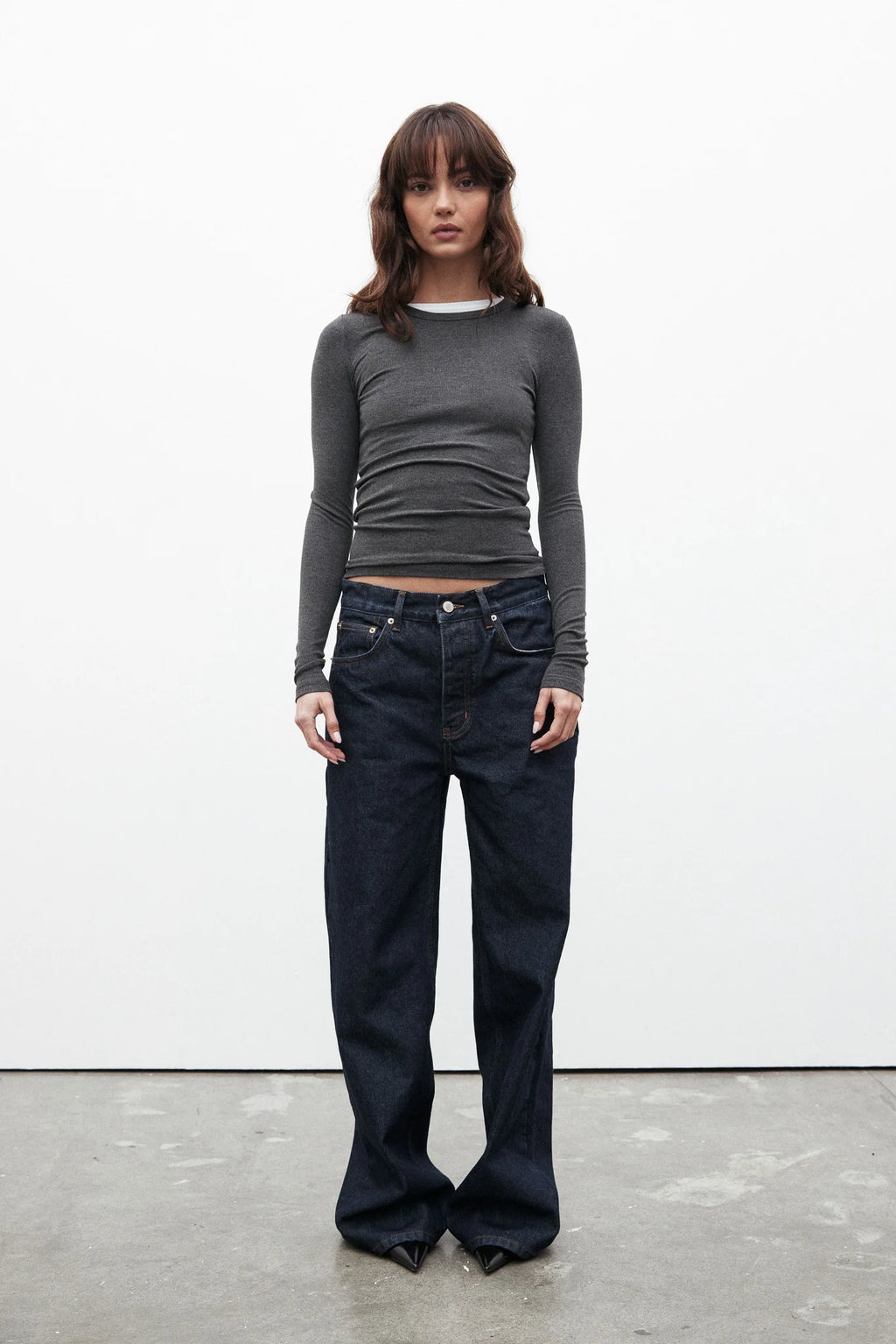 Nyla Top - Dark Heather Grey