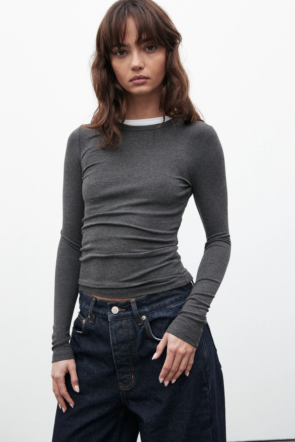 Nyla Top - Dark Heather Grey