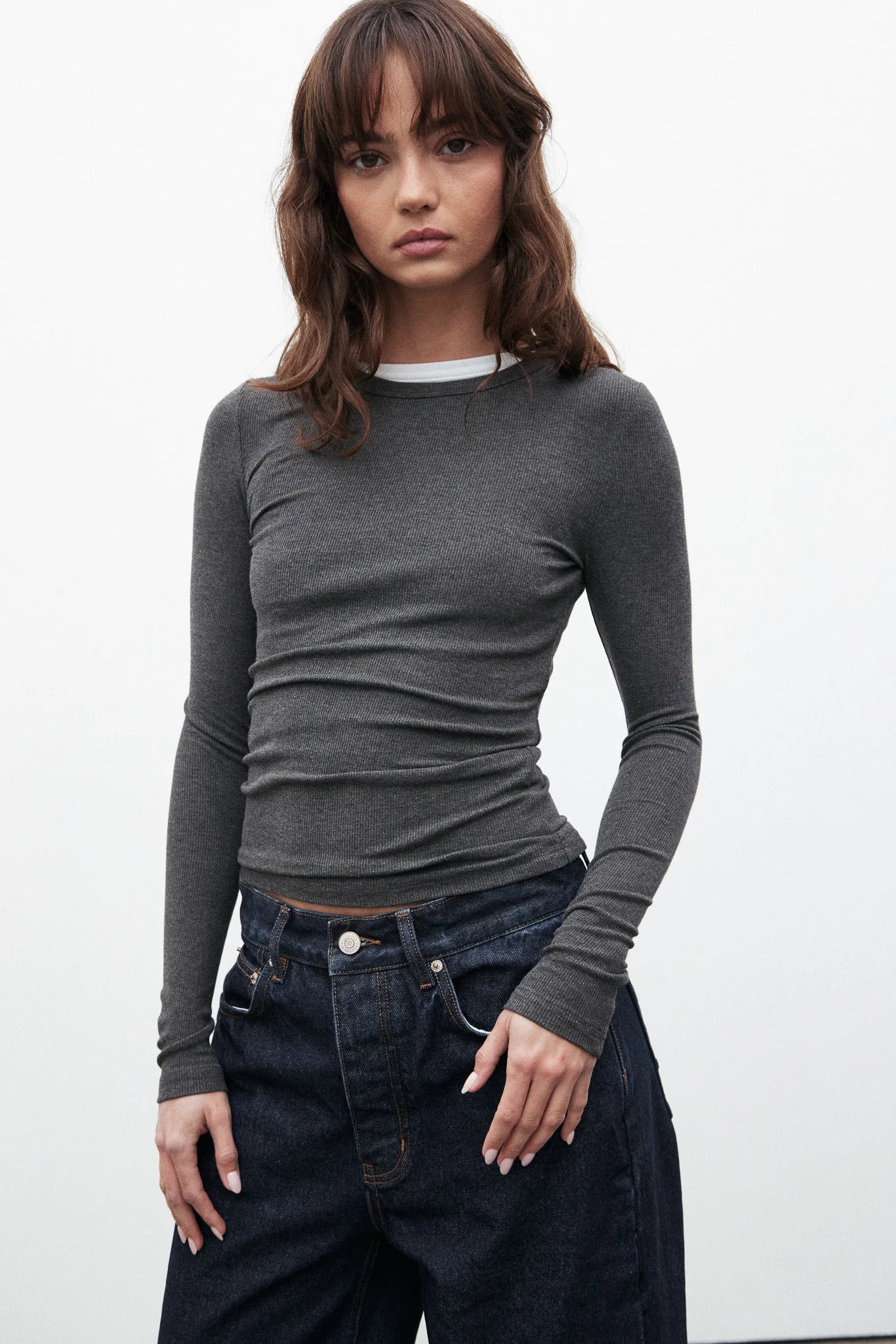Nyla Top - Dark Heather Grey