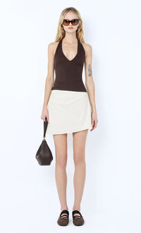 Ayla Halter Top - Dark Chocolate