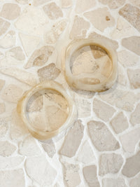 Gigi Resin Bangle - Cream Marble