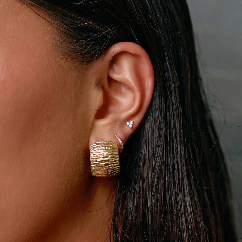 Cassia Stud Earrings - Stone