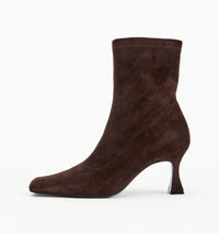 Amelia Boot - Choc Stretch Suede