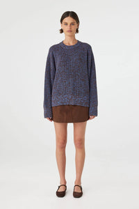 Solene Sweater - Chocolate/Royal Multi