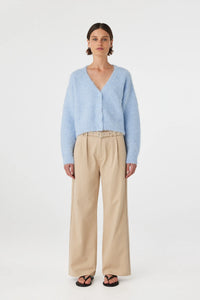 Liora Fluffy Cardigan - Sky