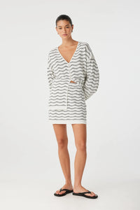 Onda Mini Skirt - Cream Wave