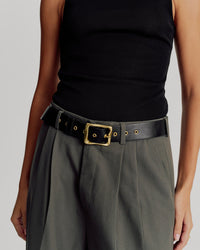 Everyday Buckle Belt - Black/Gold