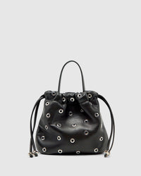 Halle Eyelet Crossbody - Black