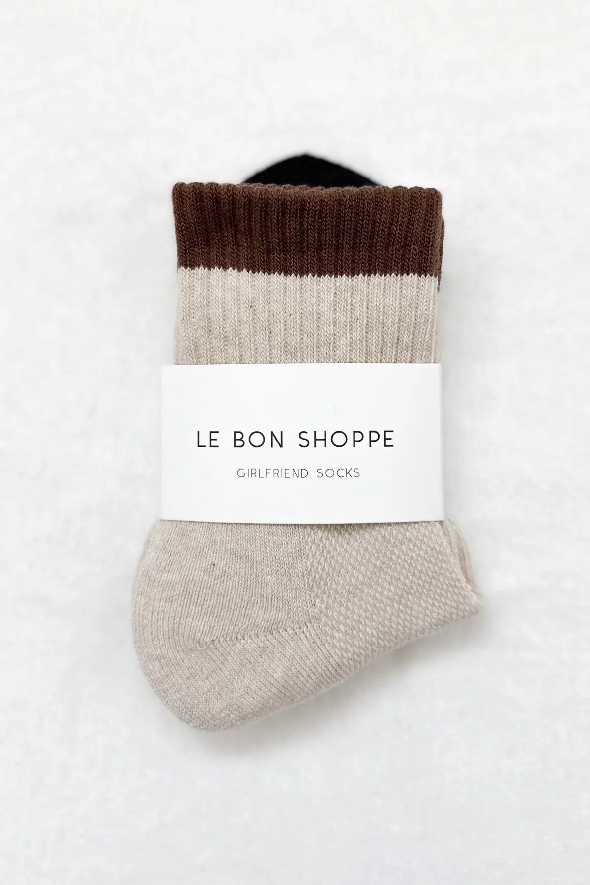 Colour Block Girlfriend Socks - Black Coffee