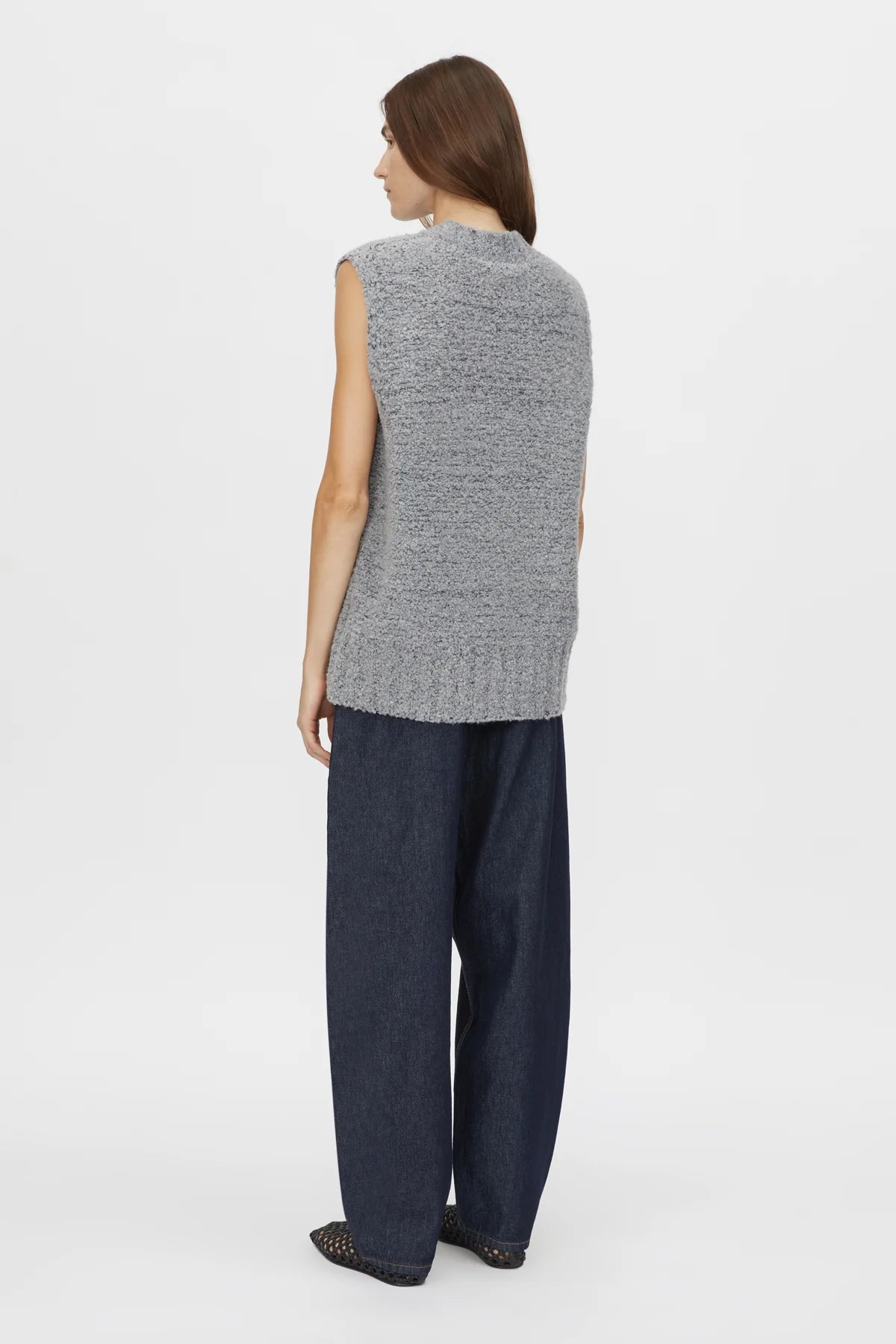 Izara Knit Vest - Charcoal Navy