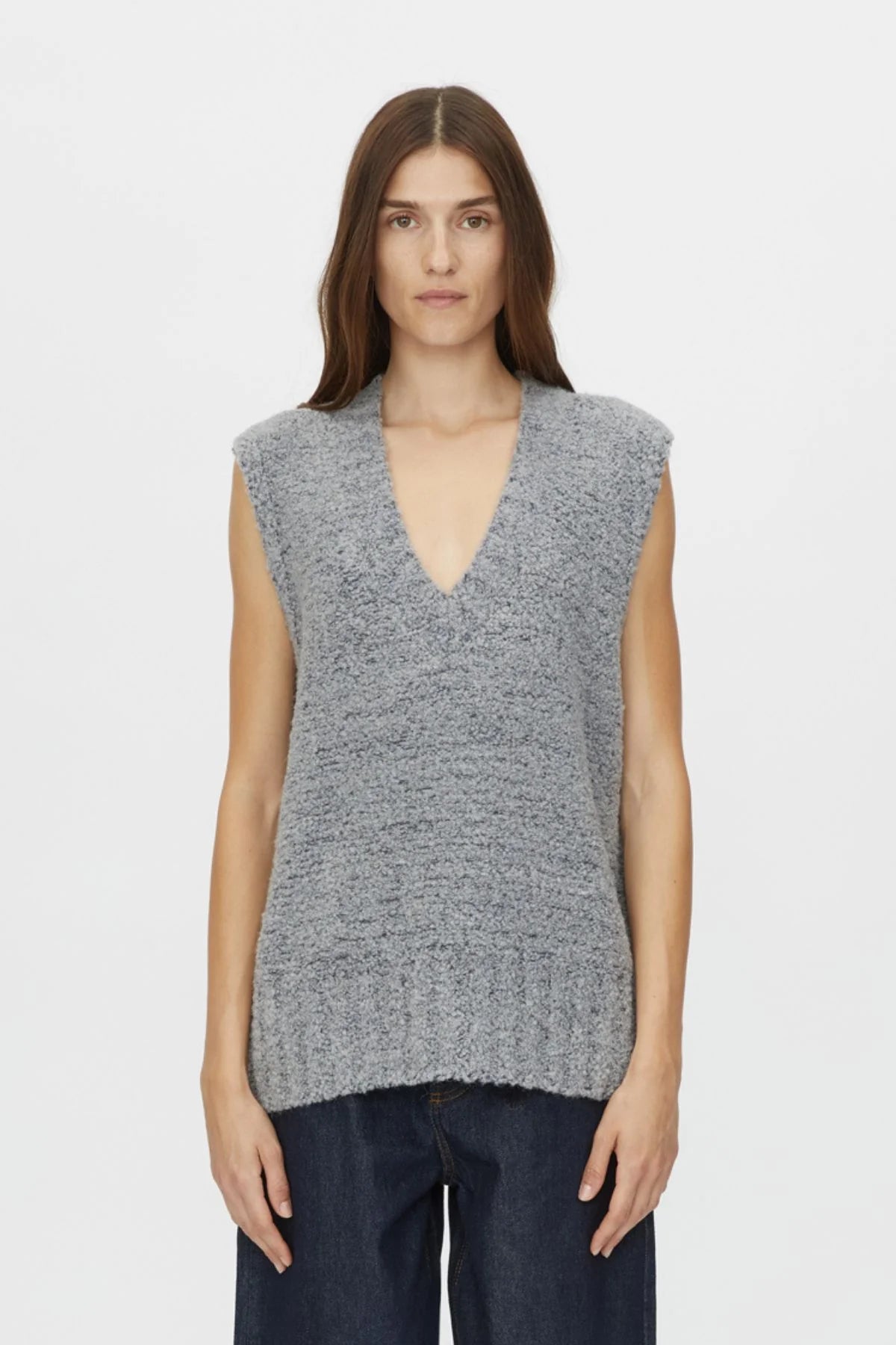 Izara Knit Vest - Charcoal Navy