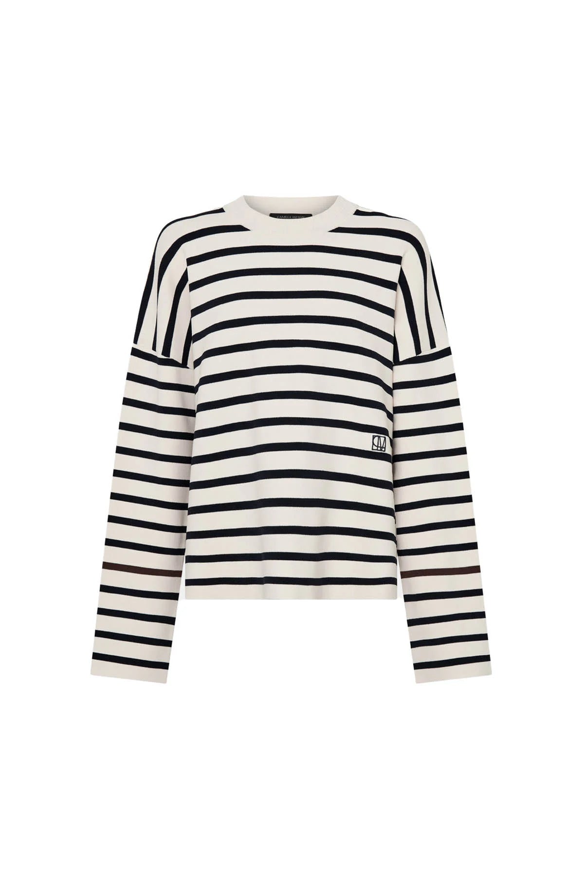Oscar Knit Sweater - Cream Stripe