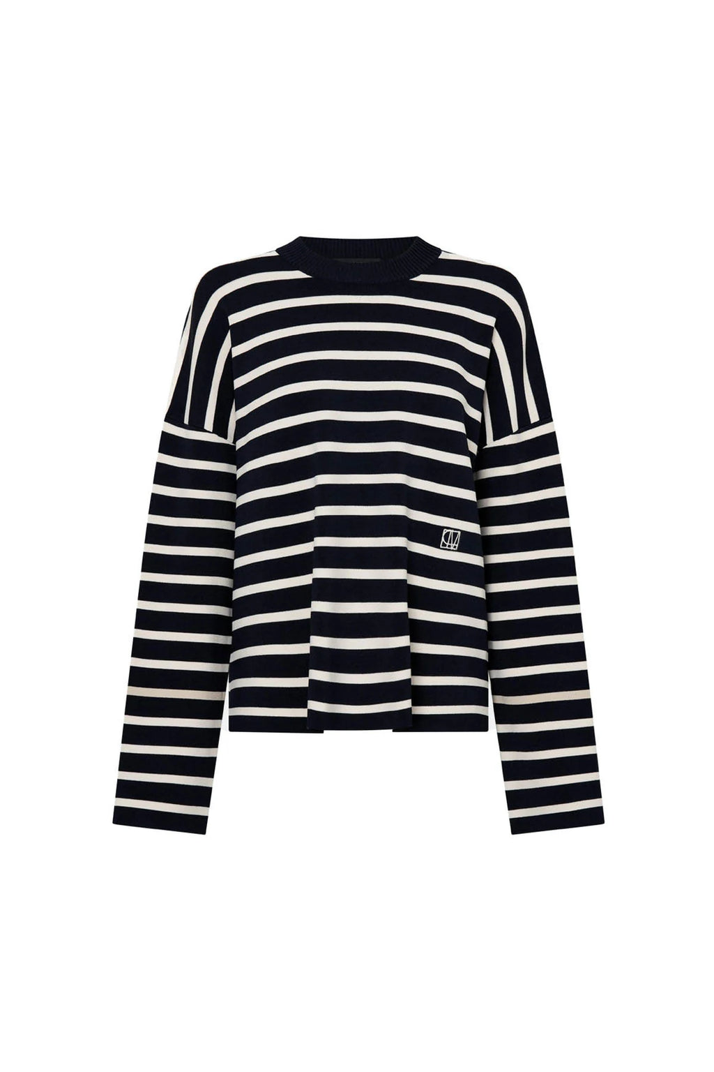Oscar Knit Sweater - Navy Stripe