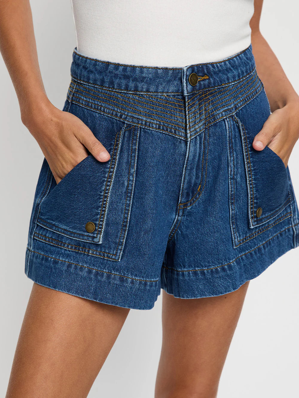 Celine Denim Short - Indigo Blue