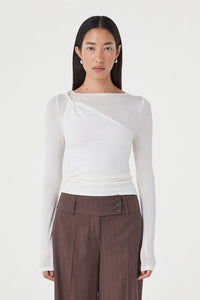 Mabel LS Twist Top - Cream