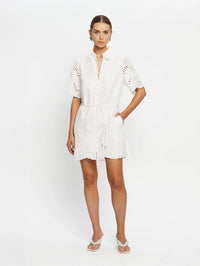 Danielle Mini Shirt Dress - Ivory