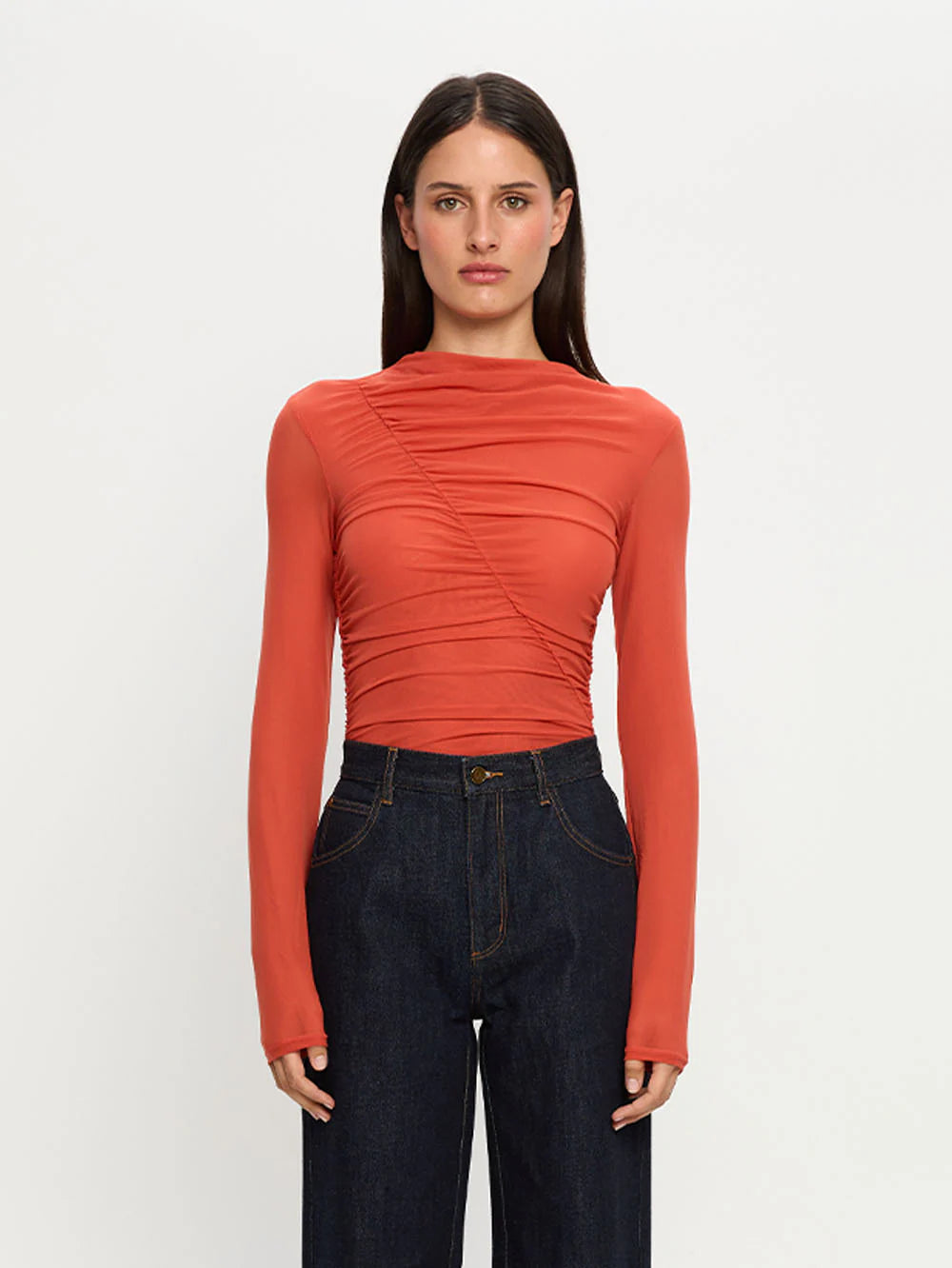 Dylan Mesh Top - Red