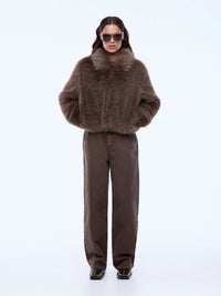 Charlie Faux Fur Jacket - Ash Brown