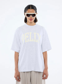 Pelly Collegiate Tee - White Marle